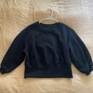 Lululemon Textured Crewneck Pullover | Black | Size 4